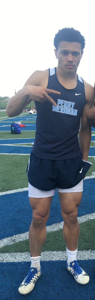 Our guy <a href="/needam28/">IsaiahNeedam23</a> blasts himself into the 2nd All-Time best jump in Long Jump, hitting 22-3.5 last night!  Not to mention a blazing 11.21 in the 100m last night!  Proud of you Needam!  <a href="/PMFalconSports/">Perry Athletics</a>