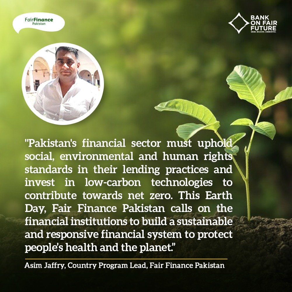 fair_pakistan's tweet photo. #Financial  institutions can overcome existing hurdles to foster #sustainable finance by investing in low carbon technologies and reduce commisioned emissions to ensure clean air for all. This #EarthDay2023 #InvestInOurPlanet https://t.co/gV785ZdS61