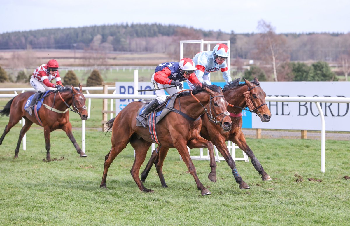 RacingPost's tweet photo. KITTY'S LIGHT WINS THE SCOTTISH GRAND NATIONAL! 🏆 https://t.co/idUxbPZk18