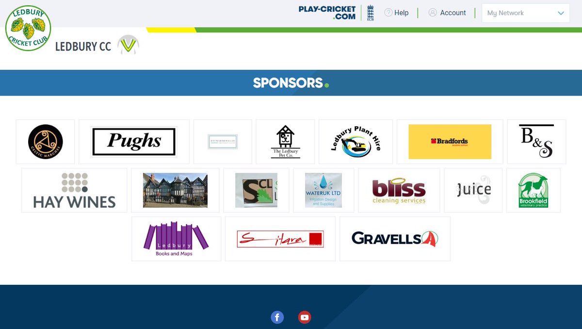 All of our amazing sponsors are now on our Ledbury CC Play Cricket Page…
Just click on their logo and you will be taken to their websites! 

🟢🟡🟡🟡🟢🟡🟡🟡🟢