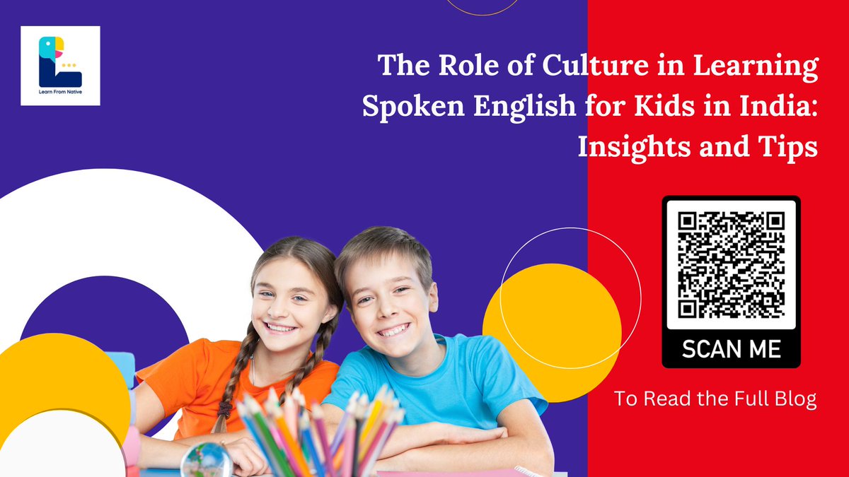 LearnFromNative's tweet image. 🌍 Embracing culture can unlock the potential for language learning! 🗣️ Our latest blog post explores the important role of culture in helping kids in India learn spoken English. Check it out for insightful tips and tricks! 📝 #SpokenEnglish #LanguageLearning #IndianCulture
