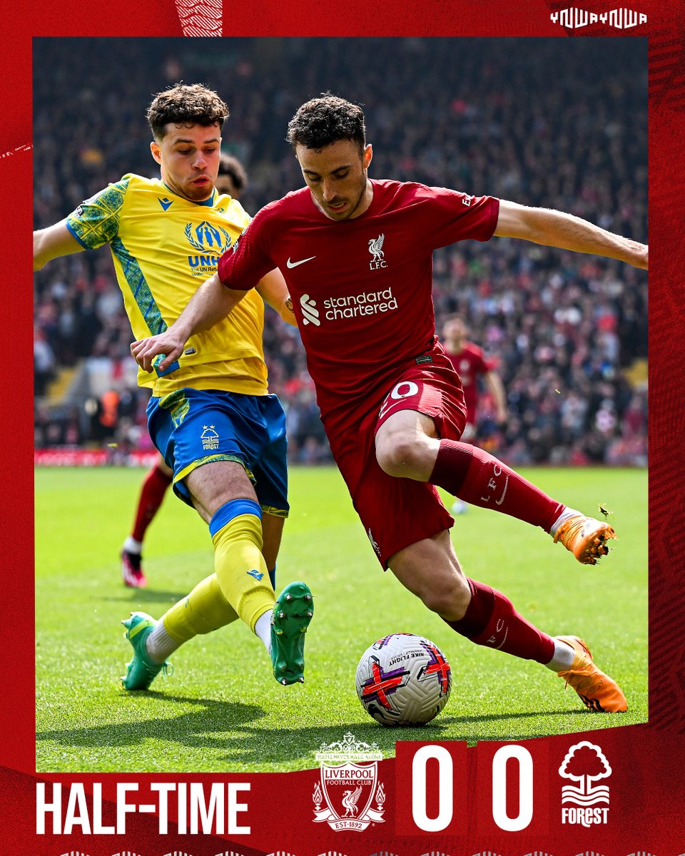 LFC's tweet photo. Goalless at the break. 

#LIVNFO https://t.co/McBn4SaugI