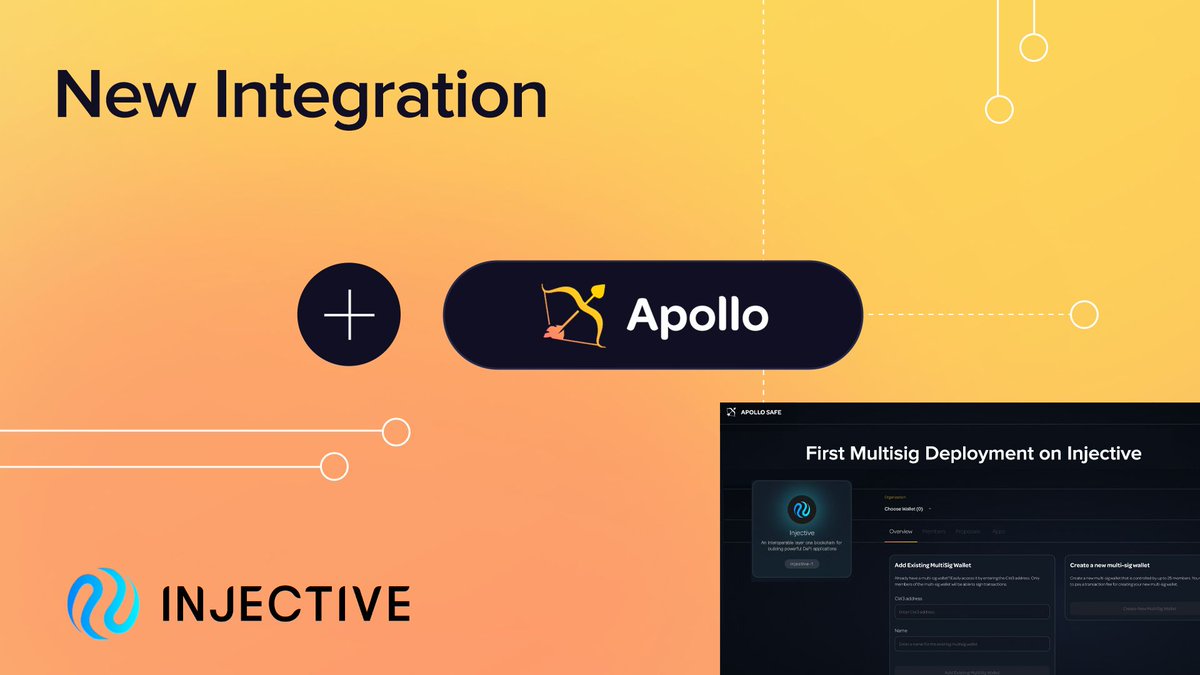 Kreig_DK's tweet photo. 1/6 Apollo integration on Injective

#injective #inj $inj #defi #blockchain #PoweredByInjective

@Injective_ https://t.co/HXzhI4Ap56