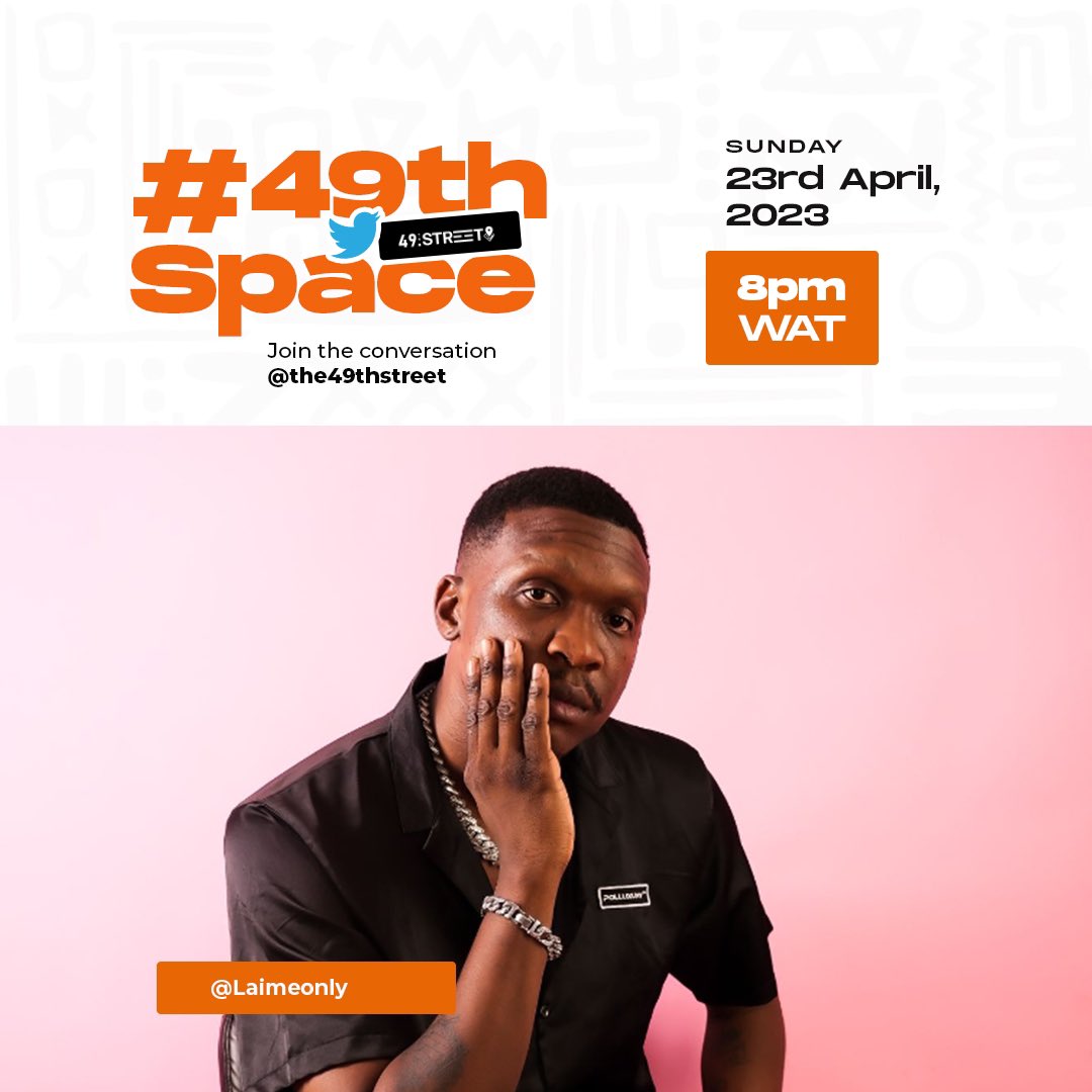 the49thstreet's tweet photo. We’ll be live with @Laimeonly by 8pm tomorrow 🧡🔥 https://t.co/rSnXAfnVN9