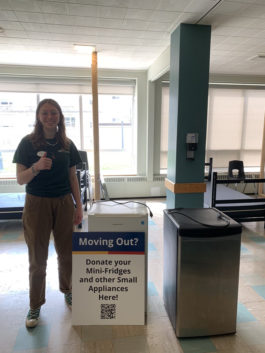 Come to Leonard Hall COR today from 10:30am - 3pm to donate your mini fridges and other small appliances!