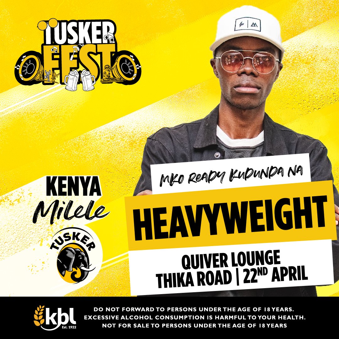 MercyRutto14's tweet photo. #TuskerFest iko Nairobi  leo pale Quiver Lounge.Line up ni kali kuruka,from Wakadinali na Rong Rende mzima.Great vibes and music from Ndovu kuu,Boutross, heavyweight among others.Turn up at Quiver Lounge Kiambu Road with your squad for a great time.@TuskerLager #KenyaMilele #ad https://t.co/tWtcQhaW9j