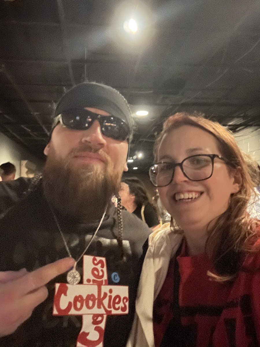 notthatmccoy's tweet photo. Got to see @GringoLocoOG for the 2nd time in a week!  Y’all did awesome last night!  Can’t wait to see you on more GCW and ROH/AEW matches soon! #signbasegod https://t.co/FMn3kEU6JV