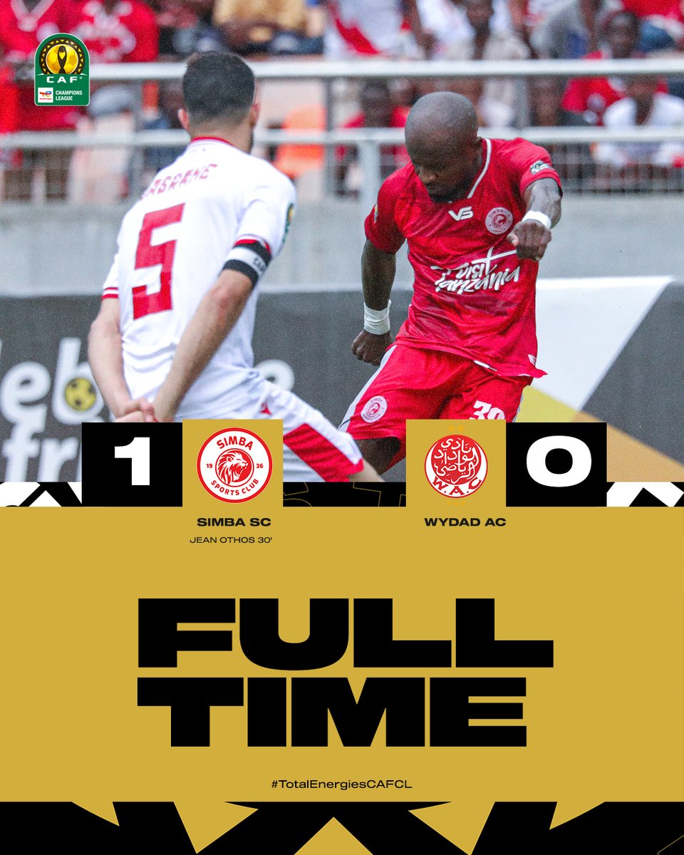 CAFCLCC's tweet photo. A first-half goal seals @SimbaSCTanzania a home win over @WACofficiel in the first leg! ✅

#TotalEnergiesCAFCL | #SSCWAC https://t.co/73NzTuWByD