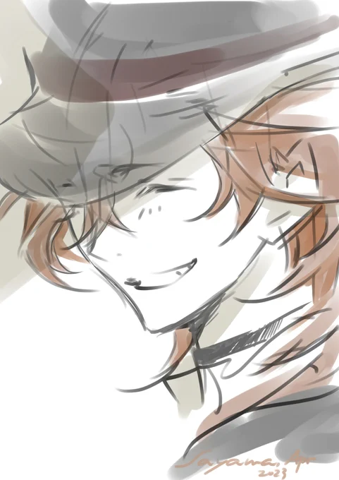 10分くらいドロ (こまごまさんに影響されました)あれ、おさむを描くつもりだったのでは!? 