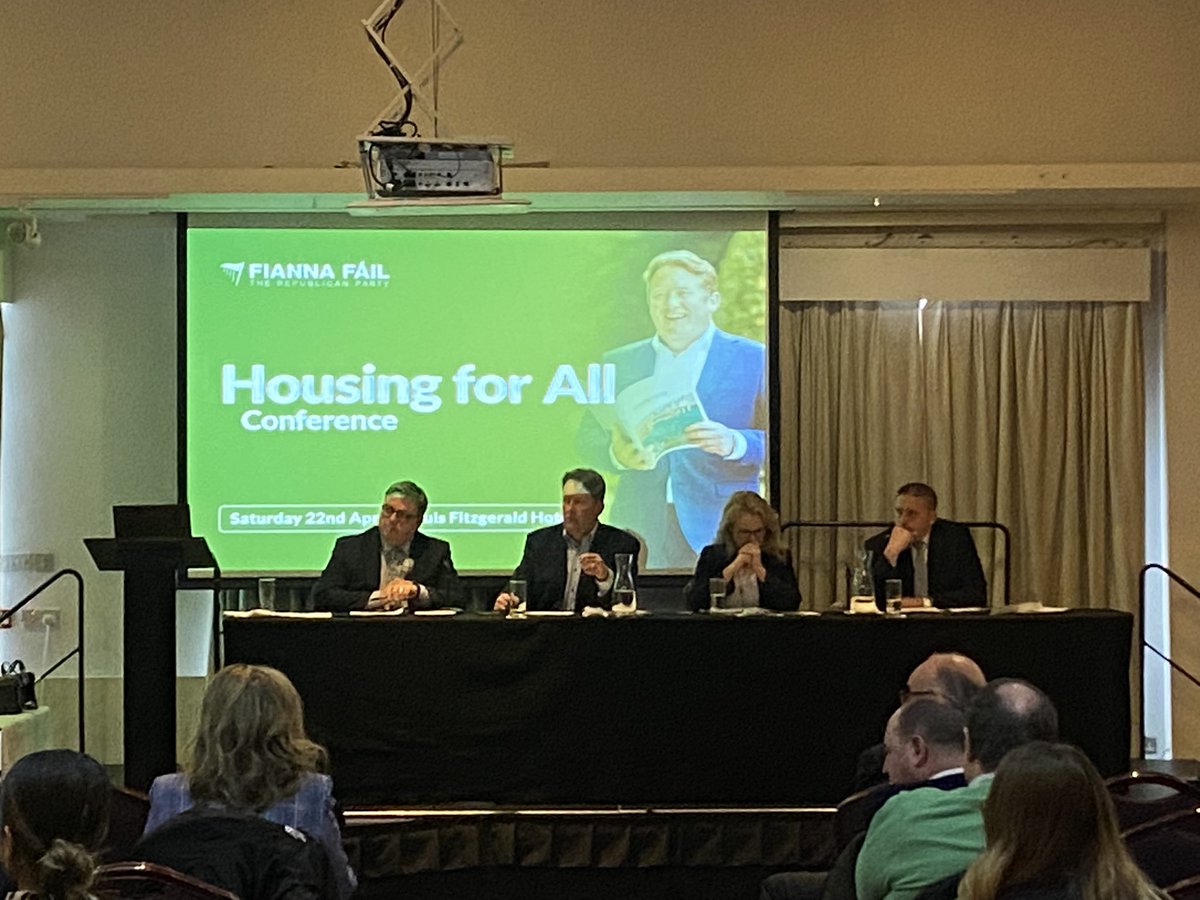 pcawley20ff's tweet photo. Good debate at today’s conference on #HousingForAll with Minister @DarraghOBrienTD, it’s clear Fianna Fáil is committed to delivering housing and making home ownership a reality for young people. #PartyOfCommunity https://t.co/NN2vbUlPkj