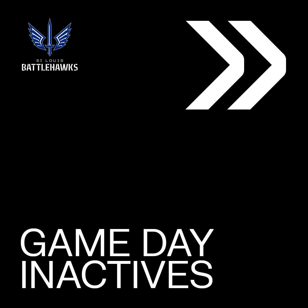 UFL_PR's tweet photo. St. Louis Battlehawks (vs Orlando Guardians) Week 10 Inactive Players:

QB Vincent Testaverde Jr. (#18)
RB Brian Hill (#23)
DB Nate Meadors (#26)
LB Mike Rose (#27)
LB Silas Kelly (#29)
OL Christian Olmstead (#67) https://t.co/Gwv2bm0HBP