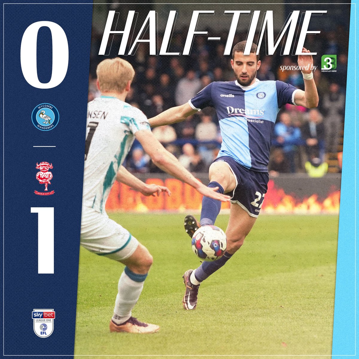 wwfcofficial's tweet photo. HT: #Chairboys 0-1 Lincoln
Duffy's early header leaves us with work to do to turn it around.
#WYCvLIN https://t.co/ThND1zthnw