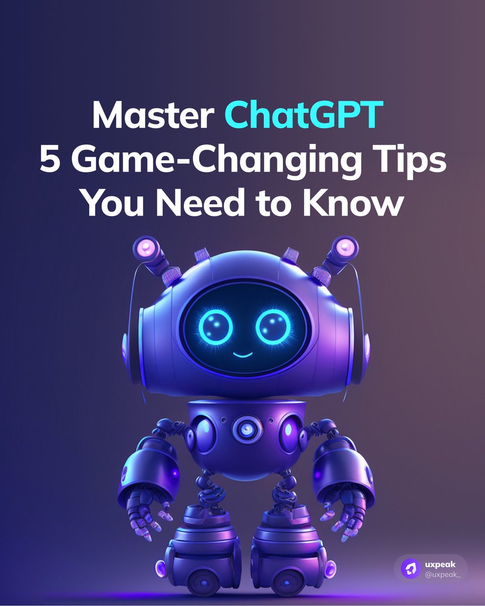 💥 Everyone is talking about ChatGPT but not everyone knows how to use its full potential. We have prepared for you 5 game-changing tips to get the most out of ChatGPT. 🌟🤖

#chatgpt #chatgpt3 #chatgpt4 #ai #uxui #ux #ui #uxdesign #design #uidesign #appdesign #webdesign #learnux