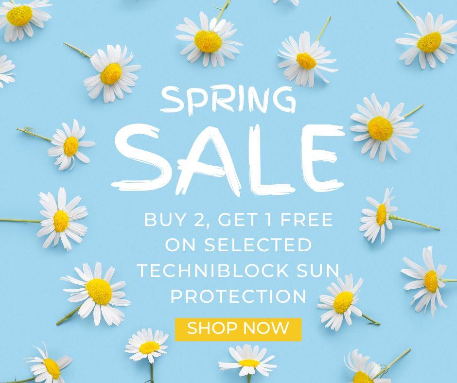 Techniblock's tweet photo. Spring Sale from #techniblock buy 2, get one free on selected sunscreens. Order online today, great savings just in time for sunny days ahead.

#sunprotection #sunscreen #techniblocksunscreen #3for2 #specialoffer #bestvalue #skincare #springsale
https://t.co/NK7P5wka73 https://t.co/6nKybBLXEX