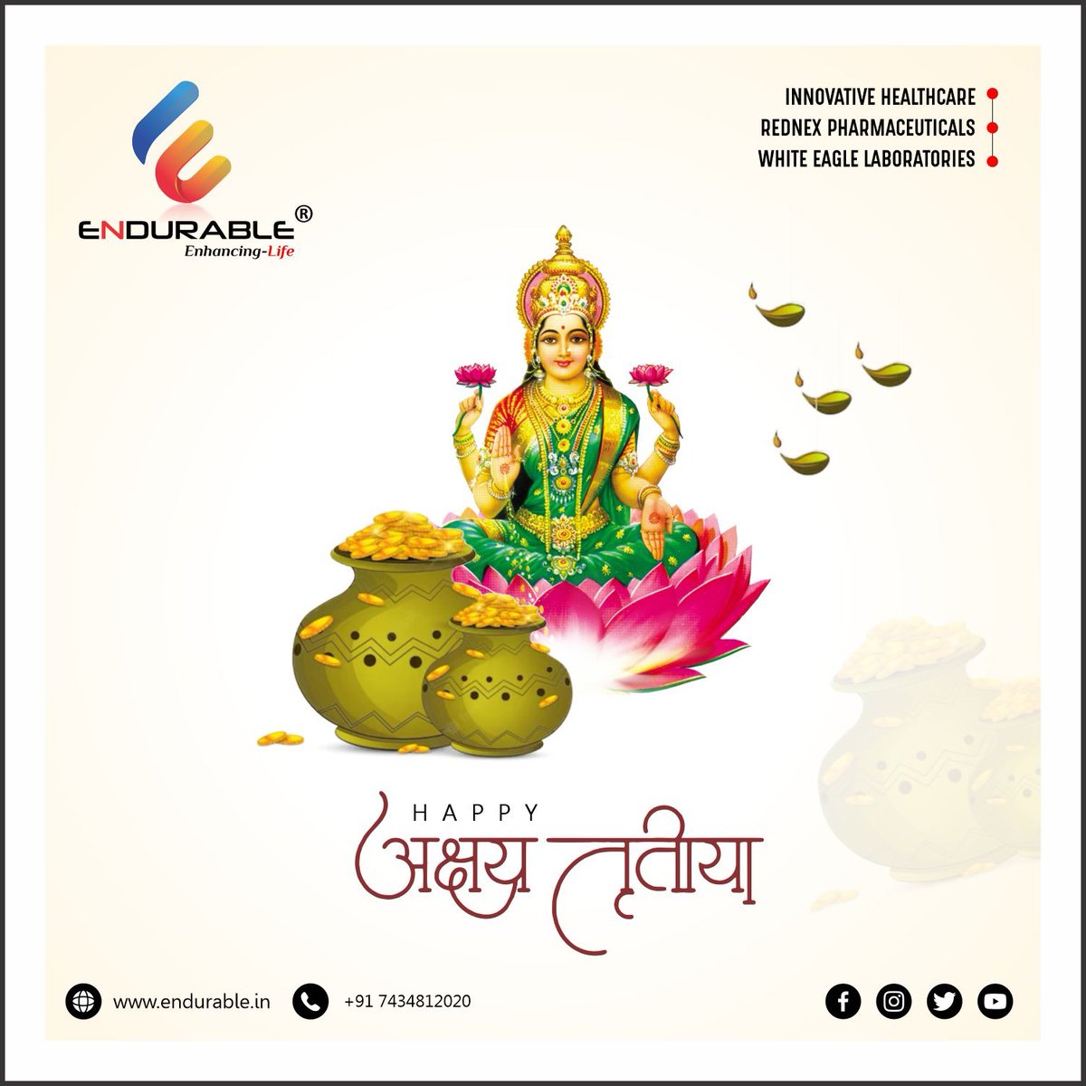 endurablepharma's tweet photo. #EndurableGroup best wishes to all of you for #AkshayTritiya. #AkshayTritiya2023 #Endurable #EndurableIndia #EndurablePharma #Pharmaceuticals #Nutraceuticals #Manufacturer https://t.co/HFQ3dMXPsO