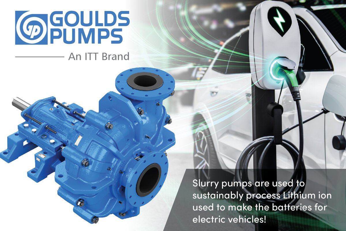 Our #slurrypumps are used to sustainably process #lithiumion used to make the batteries for electric vehicles! #mining bit.ly/3ipV9KI #ESG #EarthDay #HappyEarthDay #EarthDay2023