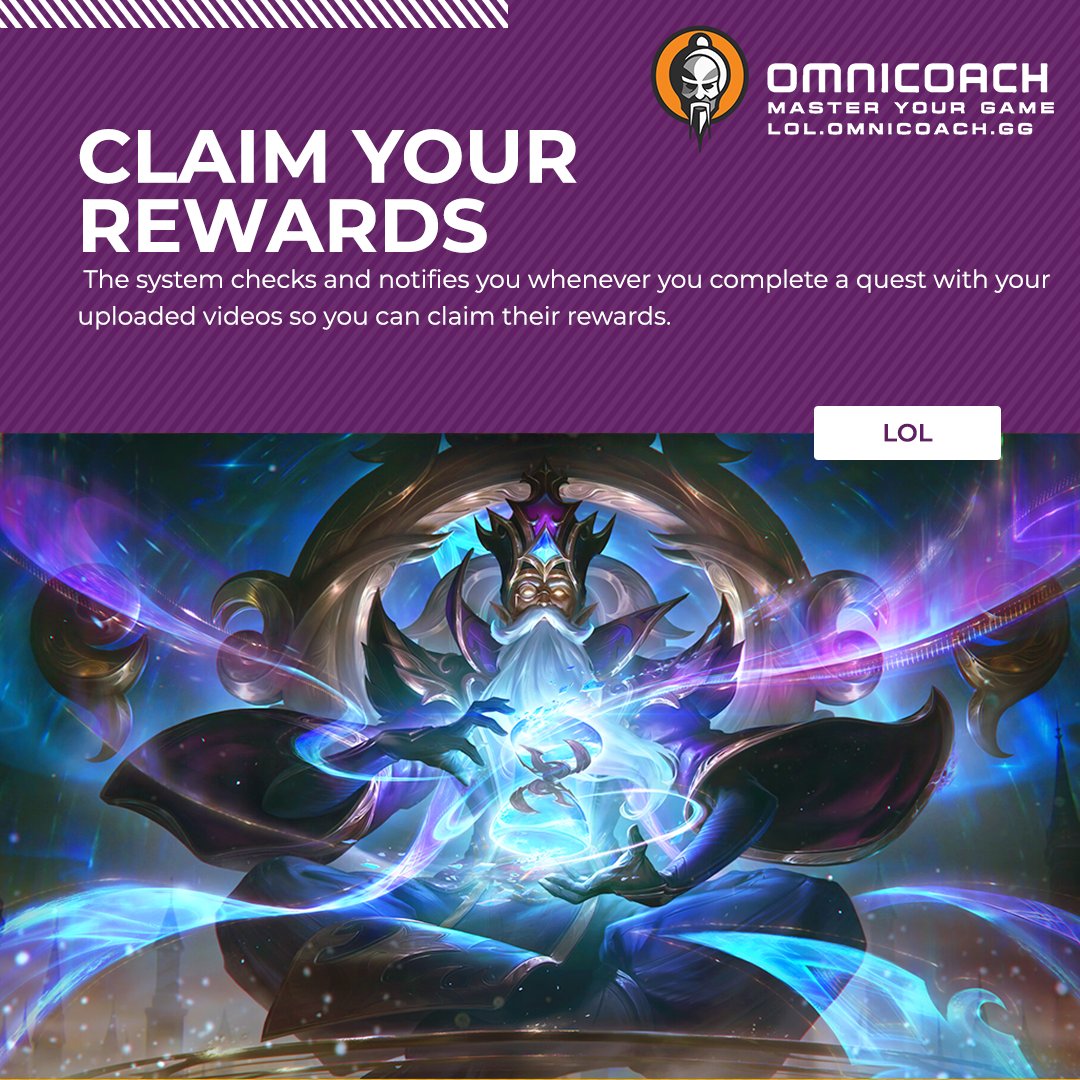 Ready to claim your rewards? 🎁 Our system checks and notifies you whenever you complete a quest with your uploaded videos. Don't miss out on these amazing rewards! Visit lol.omnicoach.gg to start claiming yours today. #Lol #GamingRewards #ClaimYourRewards #Omnicoach