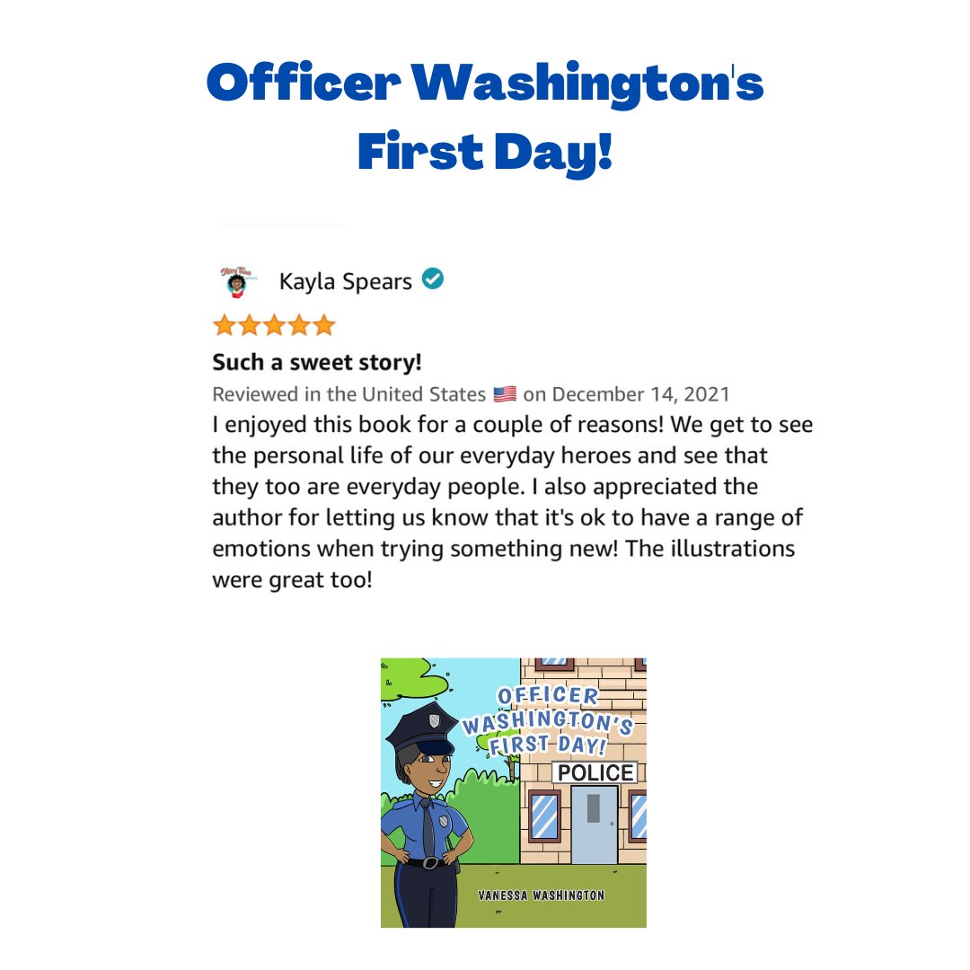 Reviews let people know more about your product. If you've purchased one of my books, please consider leaving a review about it on Amazon. 
#letsplay #communityhelper #bridgethegap #officerwashingtonsfirstday #childrensbooks #blackauthor #copsandkids #communityrelations #letsread