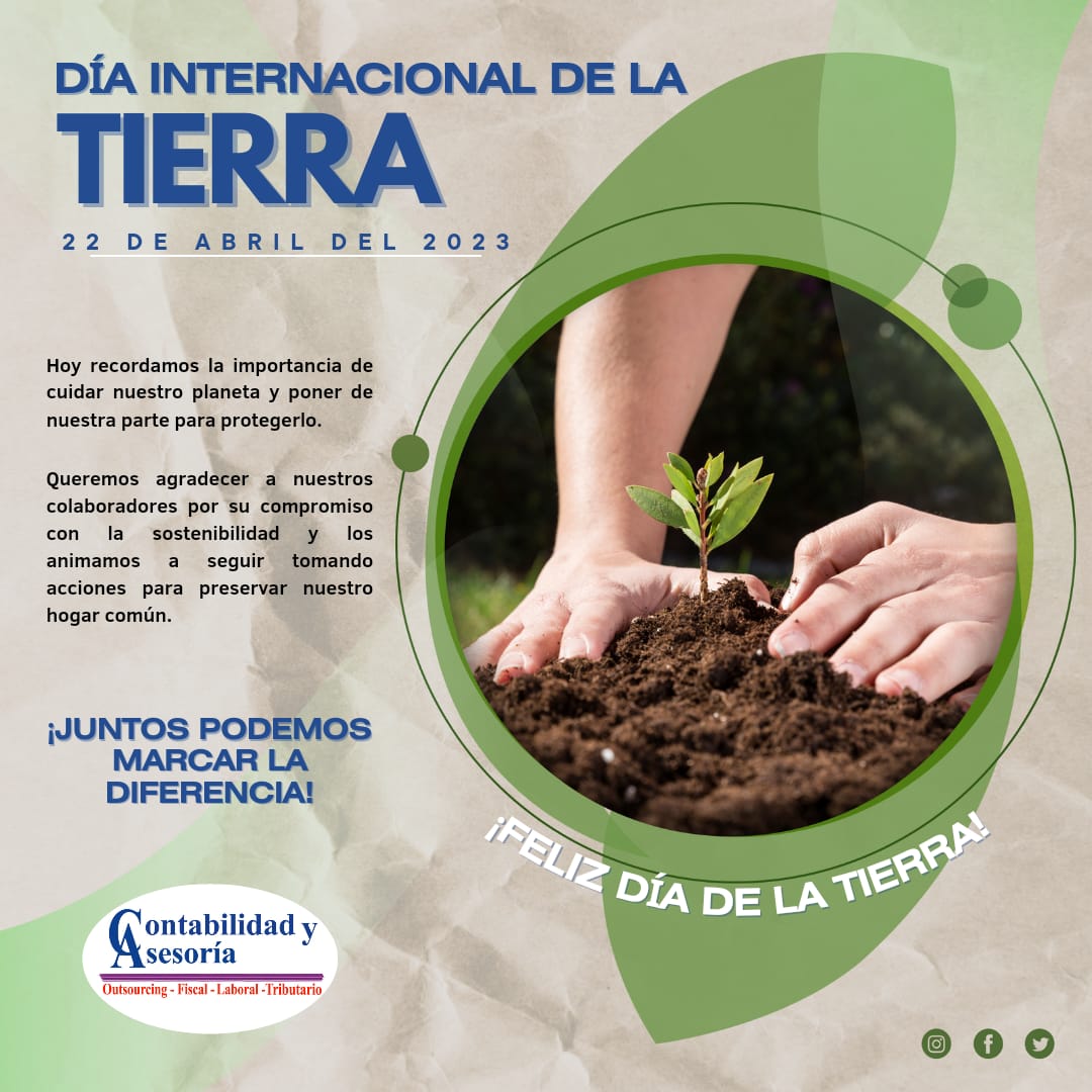 ContabilidadYAO's tweet photo. Feliz día de la Tierra 🌍
#lachorrera #negociospanama #contabilidadpanama #panamaoeste #emprendedorespanama #pymespanamaoeste #contadorespanamá #contablespanama #contadorpanama #chorreraemprende #impuestospanama #diadelatierrapanama https://t.co/iLaQ9AZygM