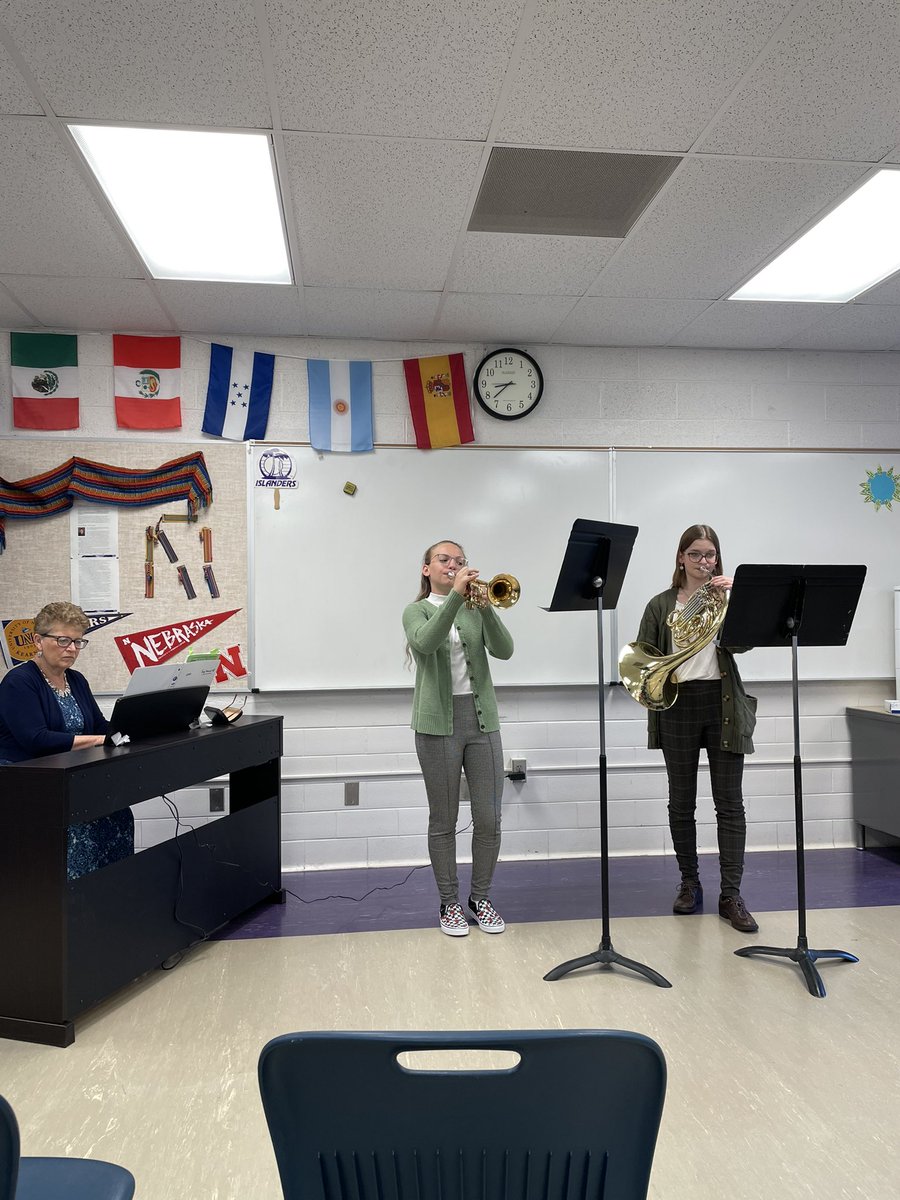 bison_band's tweet photo. Congratulations to Caleb Rowe for his marimba solo and the duet of Claire Blomstedt and Cheyenne Veach for receiving Superior Ratings at District Music Contest today! #bisonband🦬🥁🎺📯 https://t.co/6fDX394ZUj