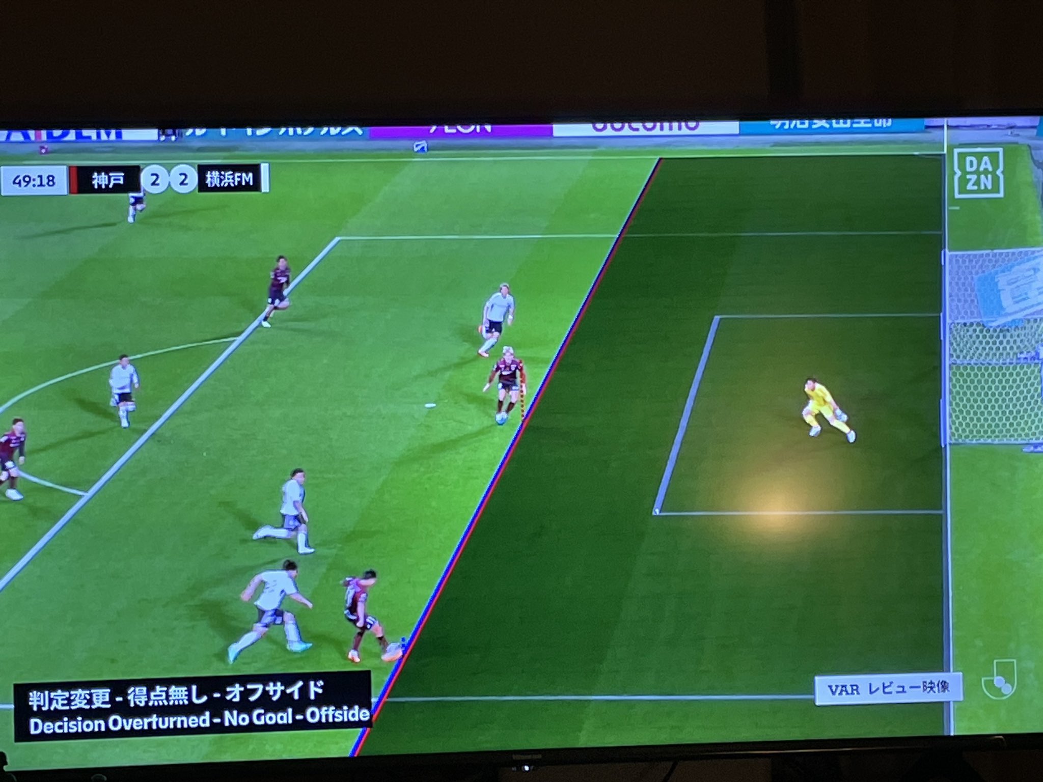 かき🍀 On Twitter Varは厳密さを求めないはずなのに、何故映像見てもホントにオフサイドかよくわからないのに一度得点を認めたもの 