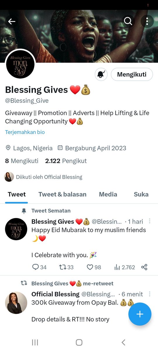 Nanang2486's tweet photo. @BlessingGives PayPal email Nanangsulistyo24@gmail.com
#HappyEidMubarak https://t.co/XD7LzyPgnL