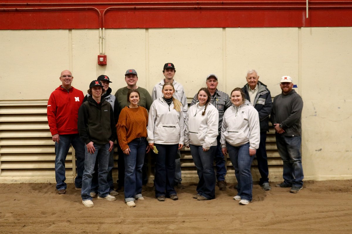 UNL_AniSci's tweet photo. A great morning in the Animal Science Complex with our Old Timers Judging Contest! Such a great opportunity for people to come back and engage with our teams and coaches...with a little friendly competition as well! https://t.co/xfaRyf7yKd