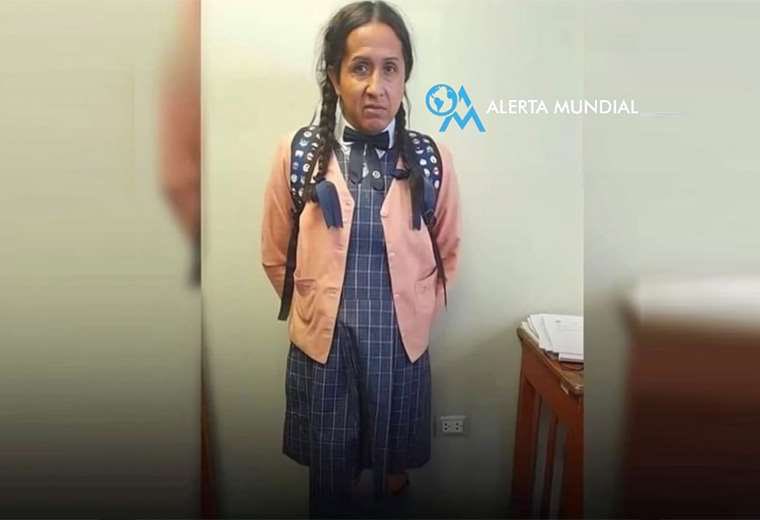 OliLondonTV's tweet photo. Transgender man dressed as school girl arrested in Peru for spying on little girls in school restroom. 

The man aged 42 ,was caught by the schools vice-principal was accused of entering the girls restrooms and using his phone to film girls using the bathroom. 

When police searched his phone they found he had entered multiple local schools and committed the same offenses all while dressed in school uniform. 

When you allow anyone to Self-ID as a woman and allow them into women’s spaces, this is the result. 

Source: @reduxx