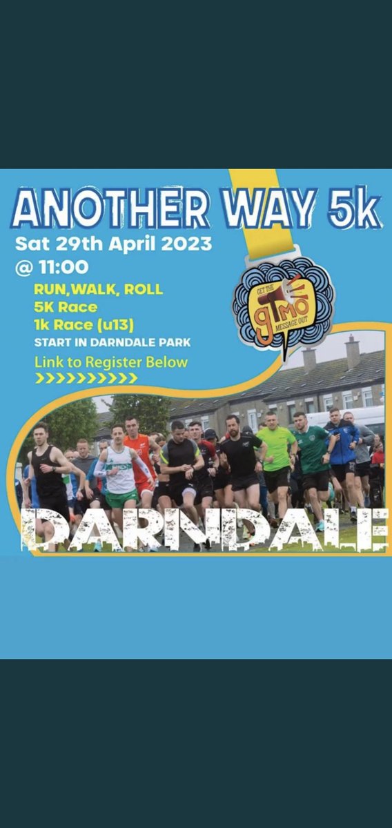 pkirwan28's tweet photo. 📢 1 week to go

 🔵🟡ANOTHER WAY 5K 🔵🟡

📍Darndale Park
🗓 Next Saturday 29th April
🕚 11:00

#GetTheMessageOut https://t.co/t4XB98b4tW