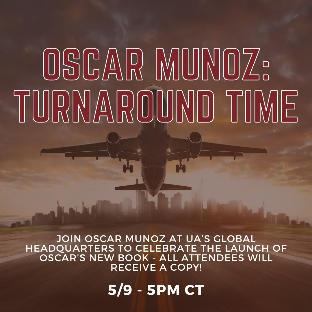 Harvard_Chi's tweet photo. Join Oscar Munoz and members of United Airlines at UA’s Global Headquarters to celebrate the launch of Oscar’s new book: Turnaround Time.

Tuesday, May 9, 2023
5:00 PM-6:30 PM

More info here: https://t.co/G3wi9QDOwk https://t.co/iJrOUpad4P