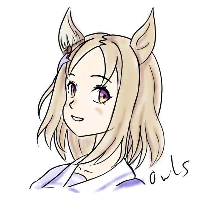 晒す絵が無かったので30分ほどでウマ娘のナリタトップロードを描きました。(私にとっては早く描けた方です)  皆さん、今日も1日お疲れ様でした。  それではおやすみなさい、良い夢を  #イラスト #ナリタトップロード