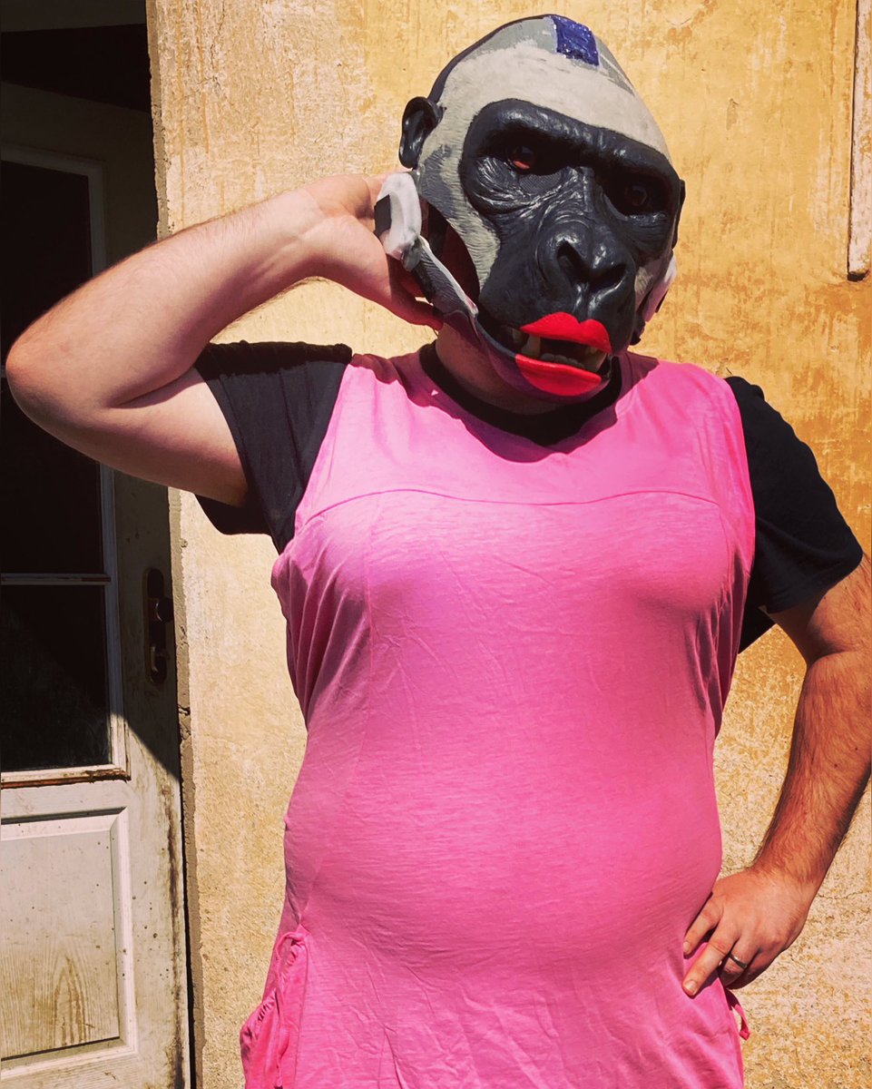 IkasuTaiki's tweet photo. WIP Gori, head is now wearable with a movable jaw. Made a pair of upholstery boobs. Slowly getting there.
Gorilla base made by @CrystumesBlanks
#cosplay #gori #washimi #Aggretsuko #gorilla https://t.co/YUlHLsuLkn