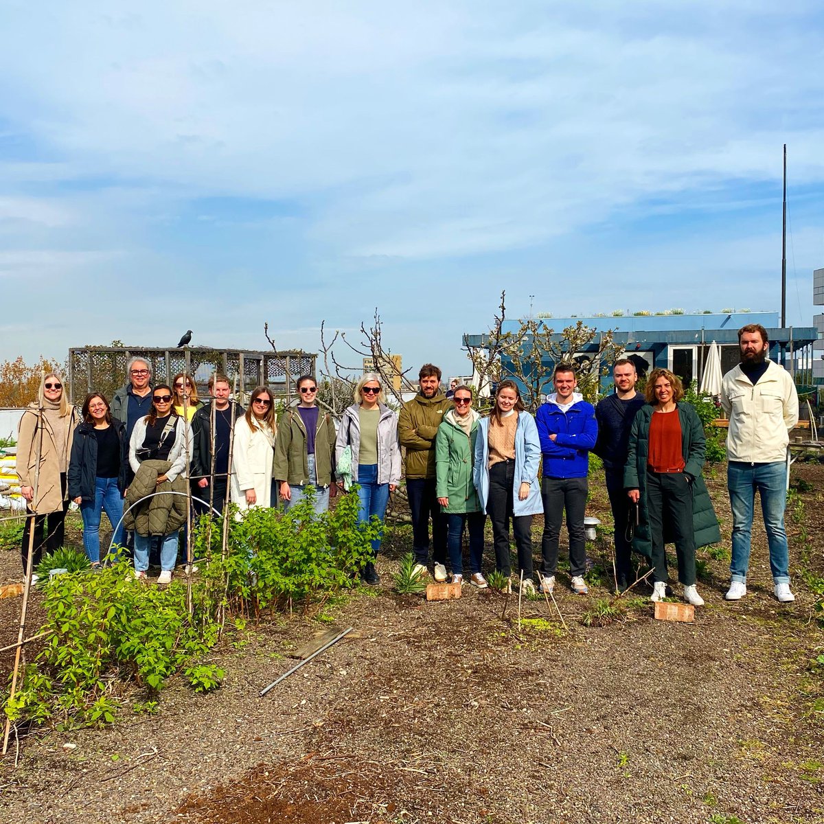 d_akkers's tweet photo. Our large #greenroof is a good example for #architects of #natureinclusive building and new ways of smart #waterstorage and #stormwatersolutions (#smartroof / @Slimdak010). Groups of architects regularly visit the #roofopfarm. Today a group from #belgium🇧🇪. https://t.co/5cfmVfMG93