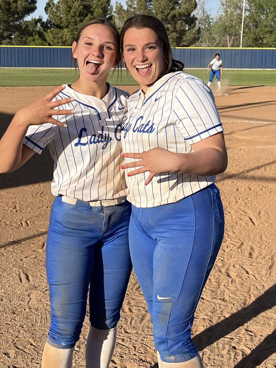 Senior 🥎 Night 
Congratulations to Jena Preston (4yr Varsity Pitcher) and Kaidie Hackler (3 year Varsity Catcher &amp; 1st Base) for playing and leading  the Lady Cat softball team!  You both were dedicated to the program and will be missed.  #ladycatduo #4years