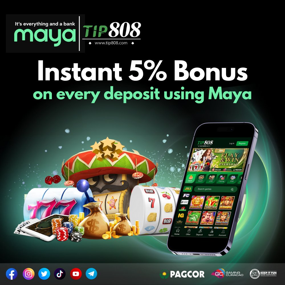 TIP808_Official's tweet photo. Hello Mga Ka-Tip!
Good news! 🤩
You can get instant 5% if you deposit thru MAYA! 💚
No application required! Makukuha mo ang Bonus agad agad!

Register and Deposit now!
https://t.co/QdzyauSPxs

--
#Maya #Paymaya #bonus
#ONLINECASINOAGENT #OnlineCasino #OnlineSlots #slotgame #slot https://t.co/AI3bEZJWI0