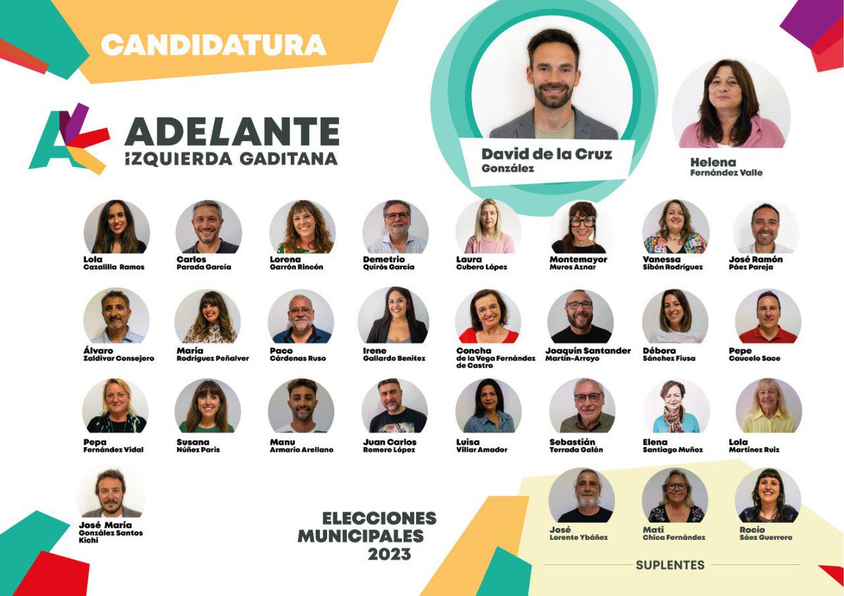 Este es nuestro equipo, esta es nuestra FAMILIA. A por todas, #DerTirón #AdelanteIzquierdaGaditana ✊💚❤️💛💜