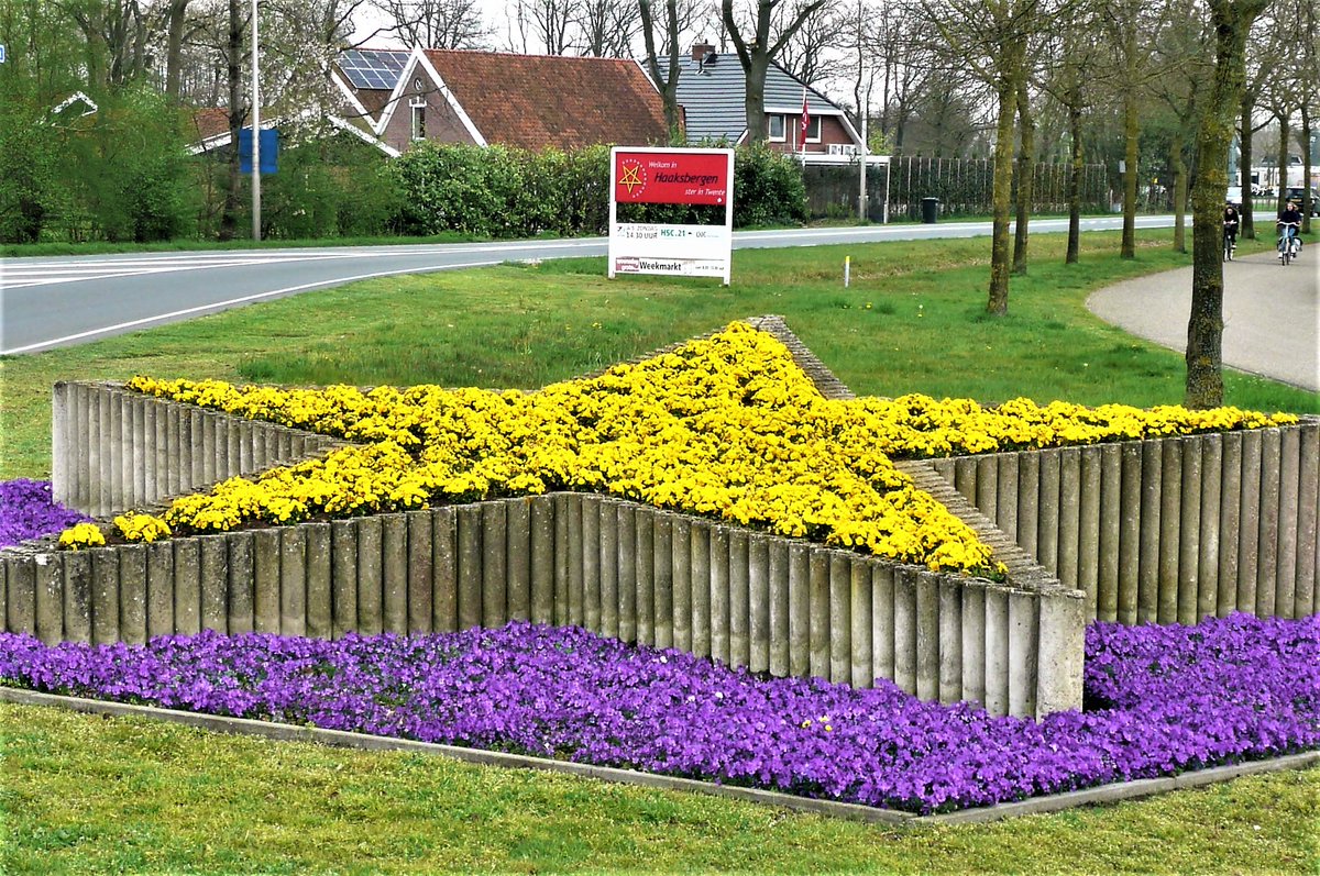 Als de zon schijnt, fonkelt de #StervanTwente bij de toegangswegen naar #Haaksbergen