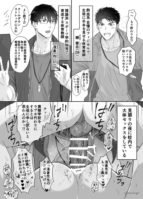 創作🔞BL
スポーツ名門校の理論派スポーツ学体育教師×熱血系フィジカル体育教師 