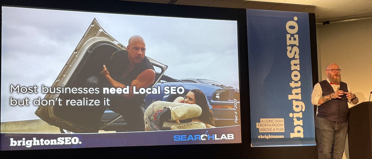 theafg's tweet photo. @GregGifford talks at any #SEO event are always mandatory: great insights, awesome delivery 🤩 

This year at @brightonseo -> The #FastAndFurious guide to #linkbuilding 

👉 are you doing #localSEO? Are you optimizing your local relationships? 🤨

#BrightonSEO https://t.co/XuBZH7YQJH