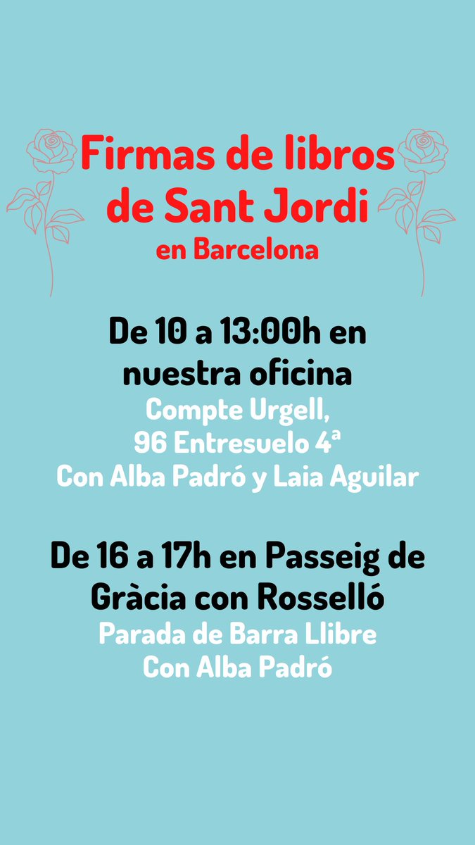 Este Sant Jordi, ¡ven a vernos!