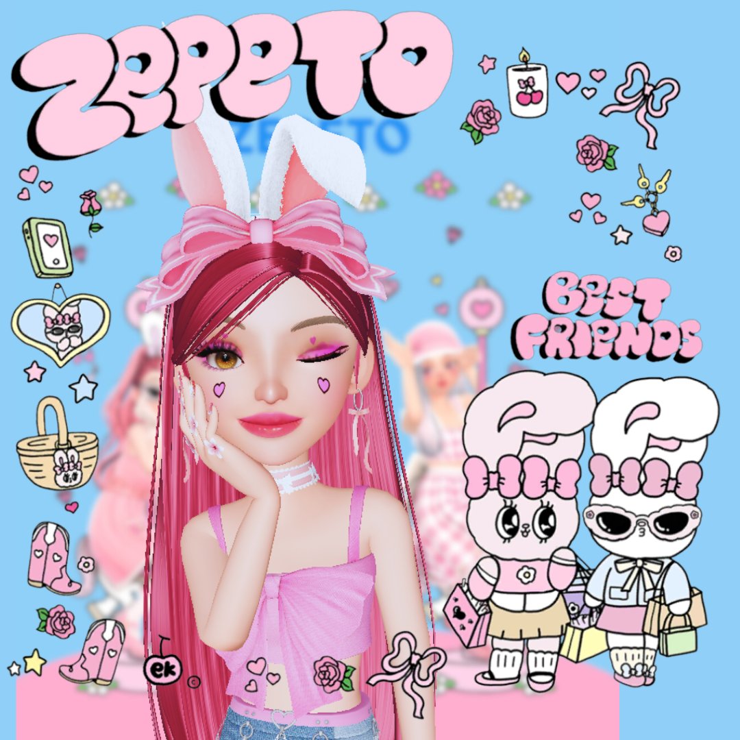 zepetobarbie's tweet photo. My zepeto id:- @ zepetobarbiegirl 
cuteness overloaded with #EstherBunny ,pink🩷 &amp; ribbons🎀 and the Esther bunny customized wallpaper background #estherbunnyxzepeto #cute #newpose #zepetonewphotoboth #bunny #event #zepetofyp @zepeto_official @zepeto_kr @zepeto_jp @zepeto_brasil https://t.co/ybxSLlTwij