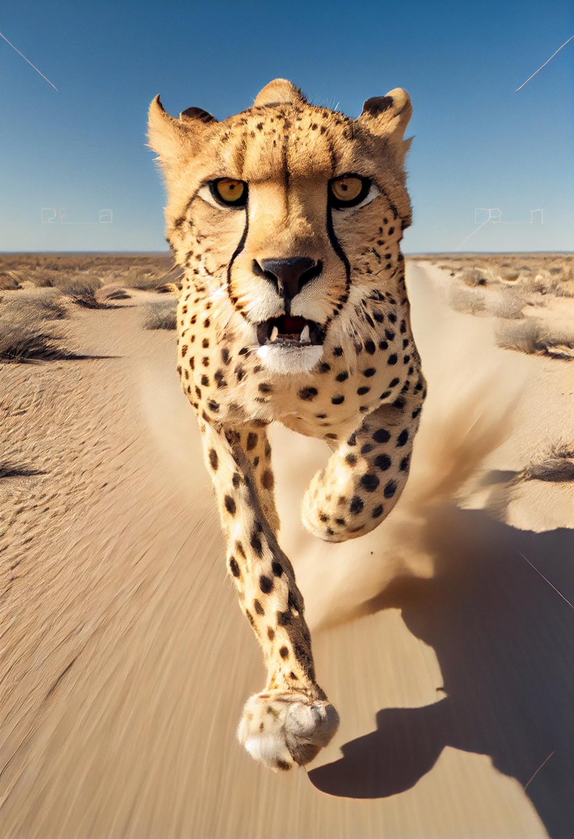 next_prompt's tweet photo. “Pov Highly defined macrophotography of a realistic cheetah running across the country plains, eyes looking towards the camera, rage, attack, point of view, HD”

~ Prompt by Yarno84 #MidJourney #AiArtwork https://t.co/HyUXLgn1Pq
