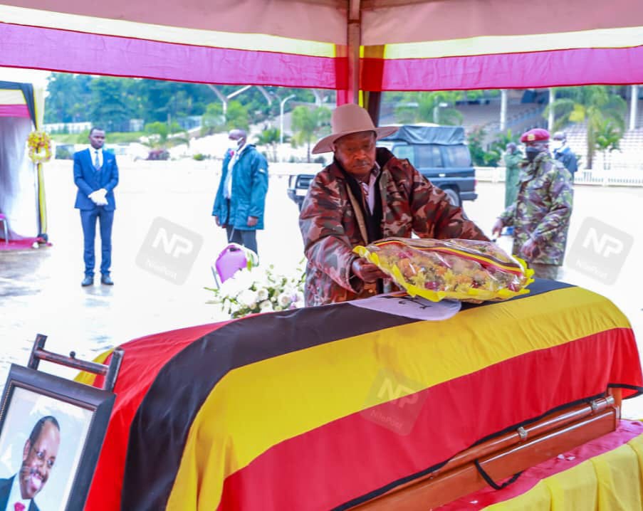 I am here to give witness to the contribution of Muhakanizi. I commend his contribution and may his soul rest in eternal peace.- H.E President @KagutaMuseveni said during Mr. Keith Muhakanizi's official funeral service held today at the Kololo Ceremonial Grounds