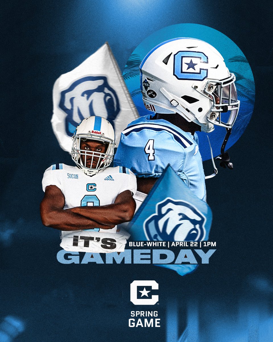 Spring Game!

⏰ 1 p.m.
🏟️ Hagood Stadium
📻 bit.ly/2Q7NIJZ

#FireThoseCannons