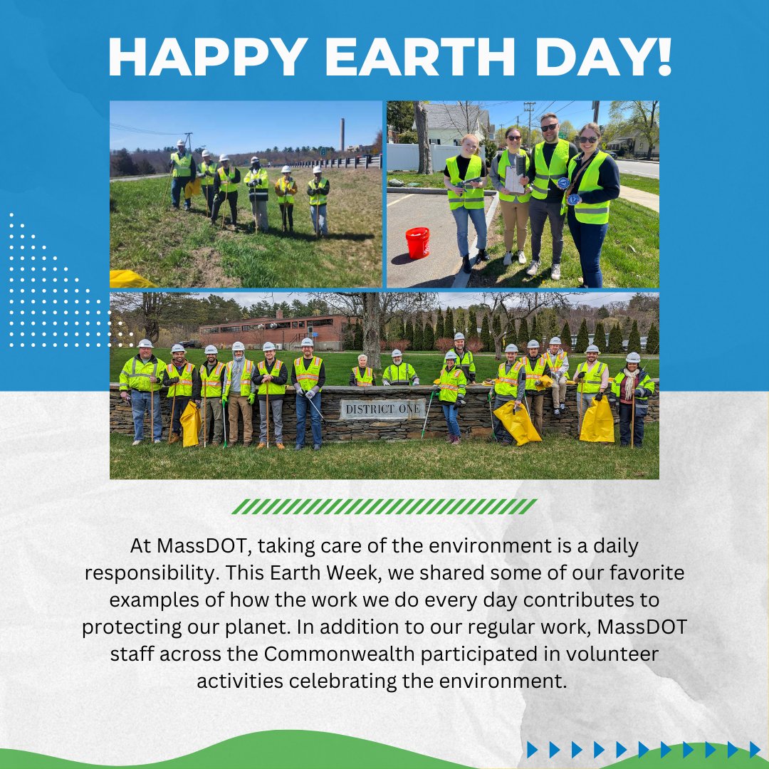 MassDOT's tweet photo. Happy #EarthDay from #MassDOT!🌎 #MAEarthWeek https://t.co/3md5it188X
