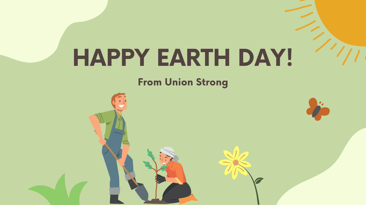 Happy Earth Day from the Union Strong team!

However you plan to observe, whether it be helping clean your street, learning new recycling techniques, or just simply taking a walk outside, we hope you enjoy it!

#EarthDay2023