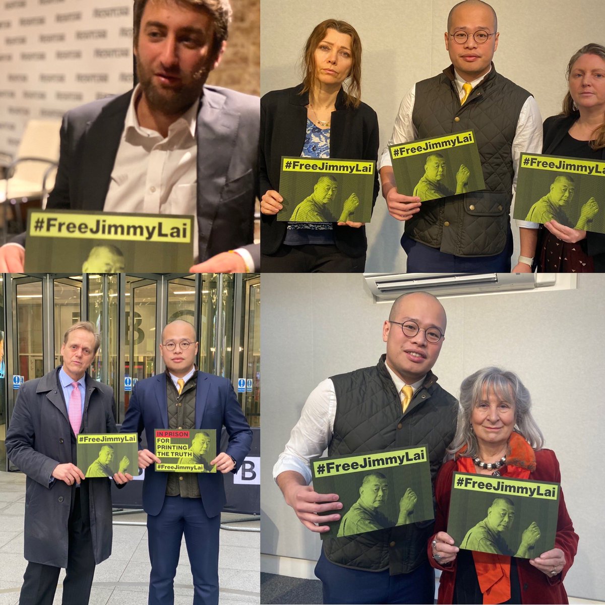 SupportJimmyLai's tweet photo. #FreeJimmyLai

Thank you @mcaruanagalizia @Elif_Safak @caoilfhionnanna @J0nathanPrice @HelenaKennedyKC  for your support.

@RishiSunak @JamesCleverly @annietrev must take robust action to protect Mr Lai, a British citizen, &amp; support his son Sebastien Lai, also a British citizen. https://t.co/D0miiLJeAb