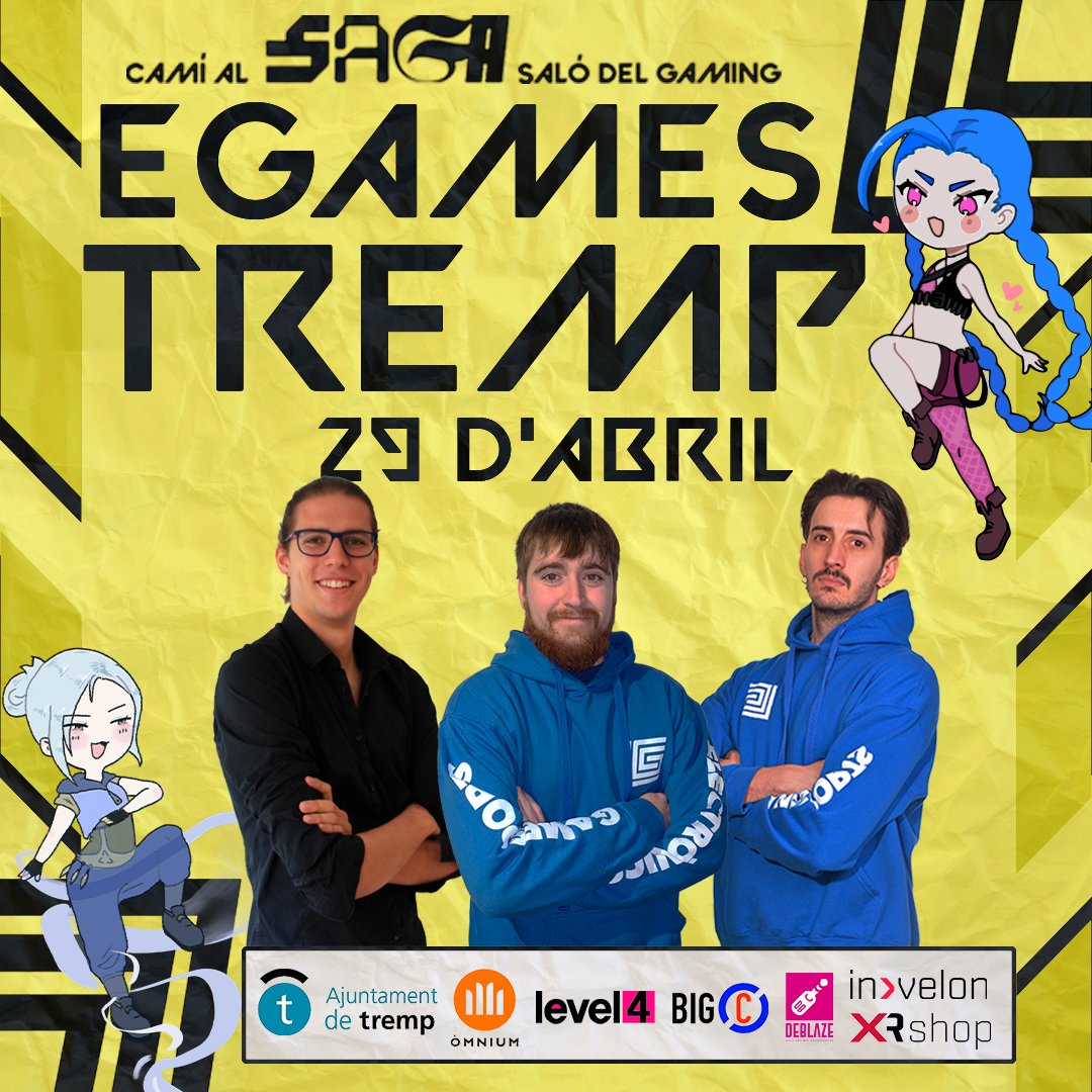 En una setmana estarem als EGAMES de <a href="/AjTremp/">Ajuntament de Tremp</a> . Per posar la veu a totes les emocions que es viuran a <a href="/LiraTremp/">La Lira Tremp</a> ens acompanyaran <a href="/aniolnovas/">Anovas</a> <a href="/hobbbs41/">hobb</a> i <a href="/Sallanman_cat/">Sallanman</a>  . Algú s'atrevirà a provar de narrar amb ells?

Col: <a href="/omnium/">Òmnium Cultural</a> <a href="/cultura_cat/">Cultura</a> <a href="/SagaSaloGaming/">SAGA Saló del Gaming</a> <a href="/level4teches/">level4</a>