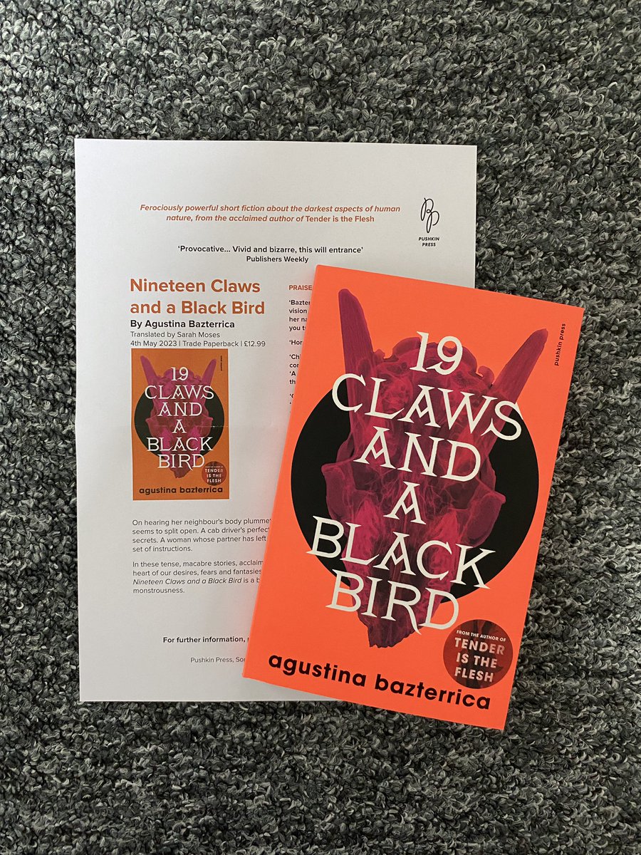 MyBloodyBooksta's tweet photo. Saturday bookmail ♥️

#adpr #booktwt #pushkinpress #19clawsandablackbird https://t.co/nwdl7Vmc9u