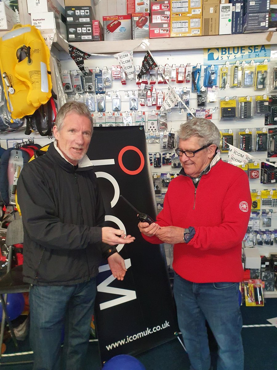 Icom_UK's tweet photo. Chris Leech our Marine Dealer Manager is attending the @Force4Chandlery Plymouth open weekend.  So if you have any questions about marine radio or simply just want to purchase one, please pay a visit. #Plymouth #icom #force4 #boating https://t.co/cZqfLKNDpG